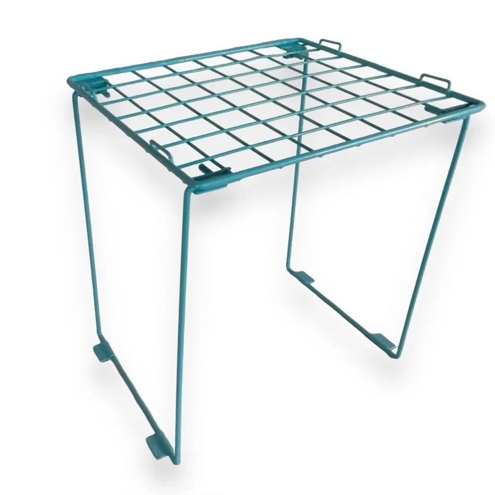 Teal Metal Wire Locker Shelf organizer